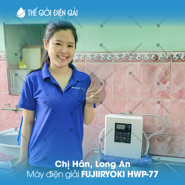 Máy lọc nước iON kiềm Fujiiryoki HWP-77 siêu Hydro bảo dưỡng Vipcare 0đ trọn đời