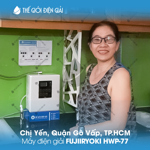 Máy lọc nước iON kiềm Fujiiryoki HWP-77 siêu Hydro bảo dưỡng Vipcare 0đ trọn đời