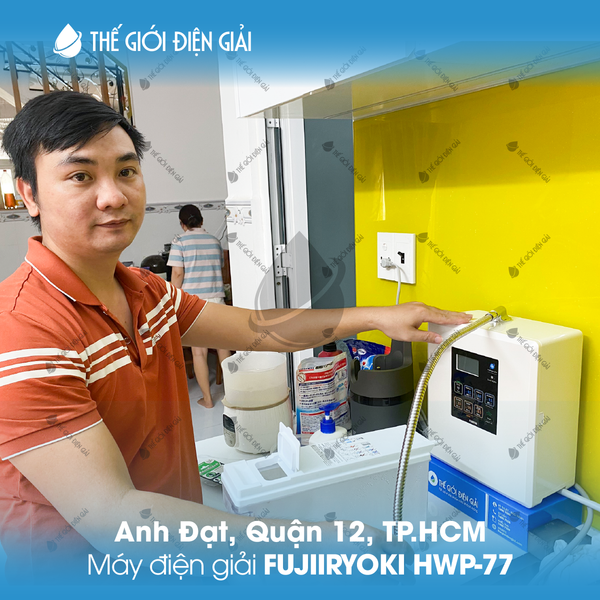 Máy lọc nước iON kiềm Fujiiryoki HWP-77 siêu Hydro bảo dưỡng Vipcare 0đ trọn đời